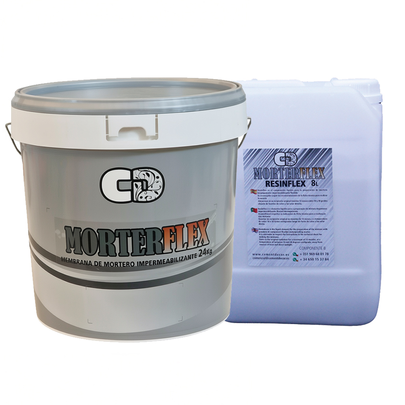 Mortero bicomponete Morterflex de CementDecor